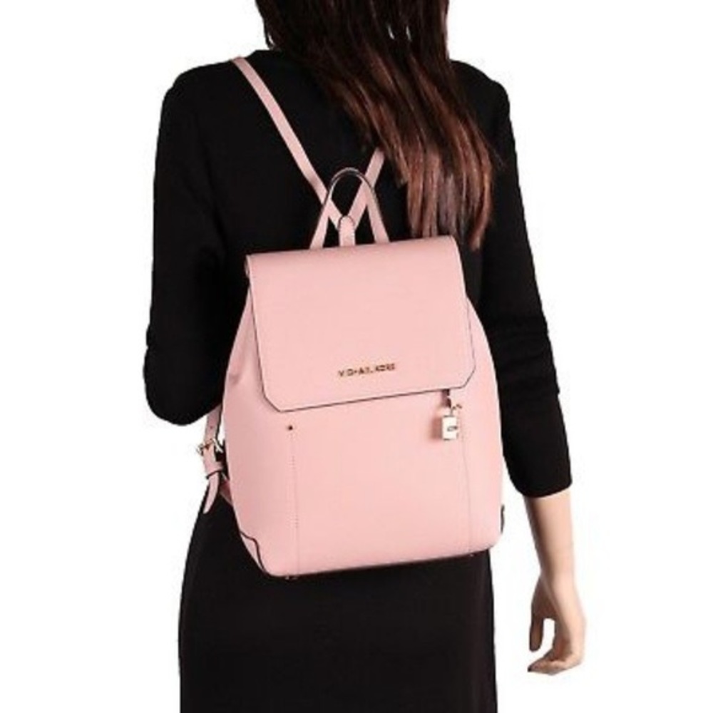 FMichael Kors Hayes Leather Backpack Pink
